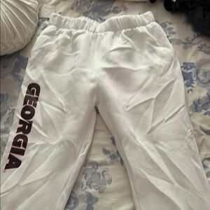 White Georgia Sweatpants